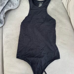 Free People Black Racerback Kids Bodysuit - Minimal Silhouette